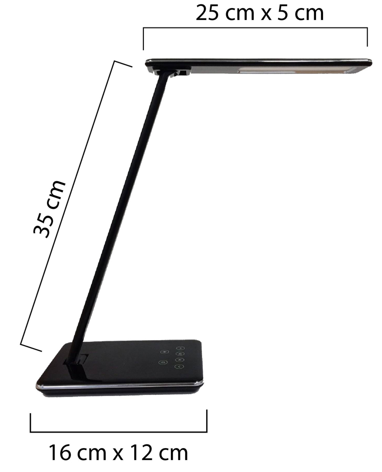 UNiLUX Lampe de bureau à LED LINKA, dimmable, noir