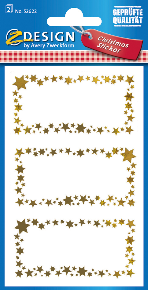 AVERY Zweckform ZDesign Sticker de Noël 'Etoiles'