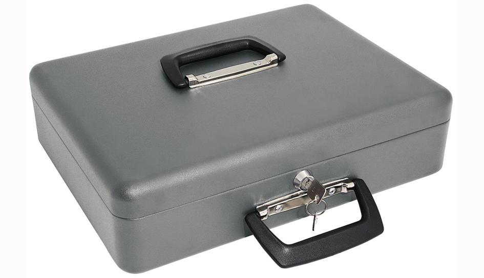 WEDO Coffret-caisse à monnaie Maxi, en tôle d'acier, gris