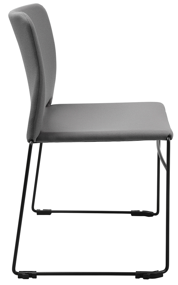 Chaise visiteur "Visit Lite", rembourré - vue latérale