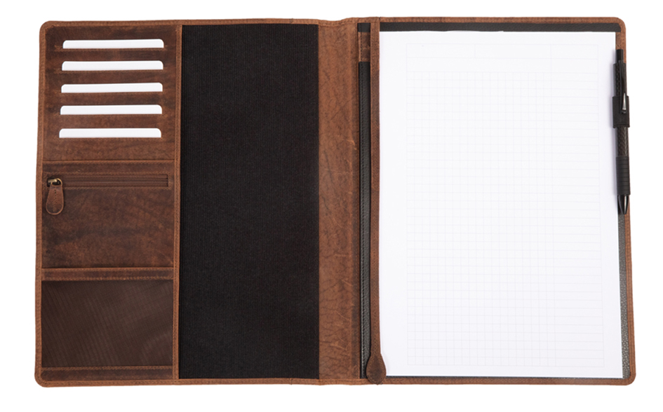 Porte-documents, A4, cuir