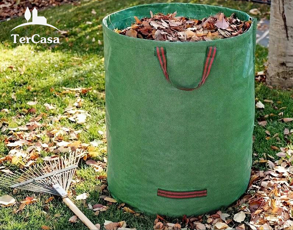 TerCasa Sac à végétaux, 272 litres, en polypropylène, vert