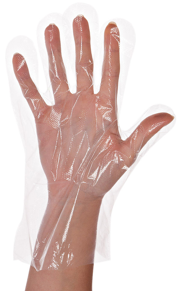 Gants jetables, HDPE/PLA/TPE