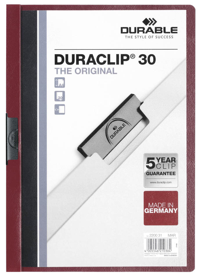 DURABLE Chemise à clip DURACLIP ORIGINAL 30, A4