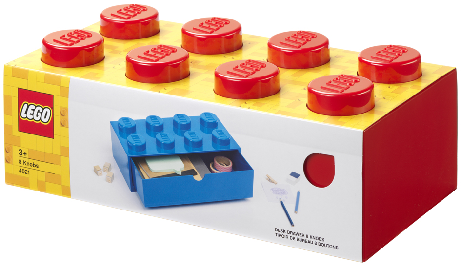 LEGO Brique tiroir DESK DRAWER 8, 1 tiroir, rouge