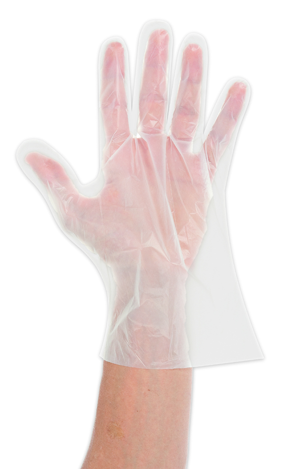 Gants jetables, HDPE/PLA/TPE