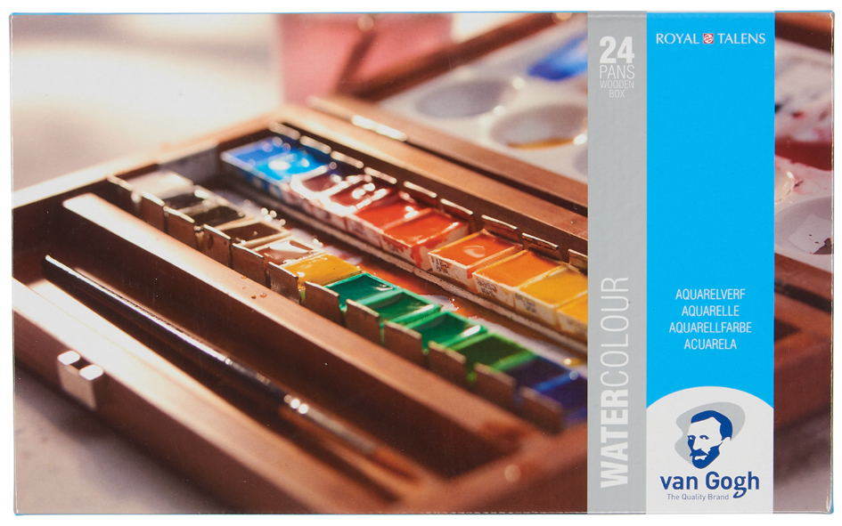 Set aquarelle Van Gogh en coffret bois, emballage