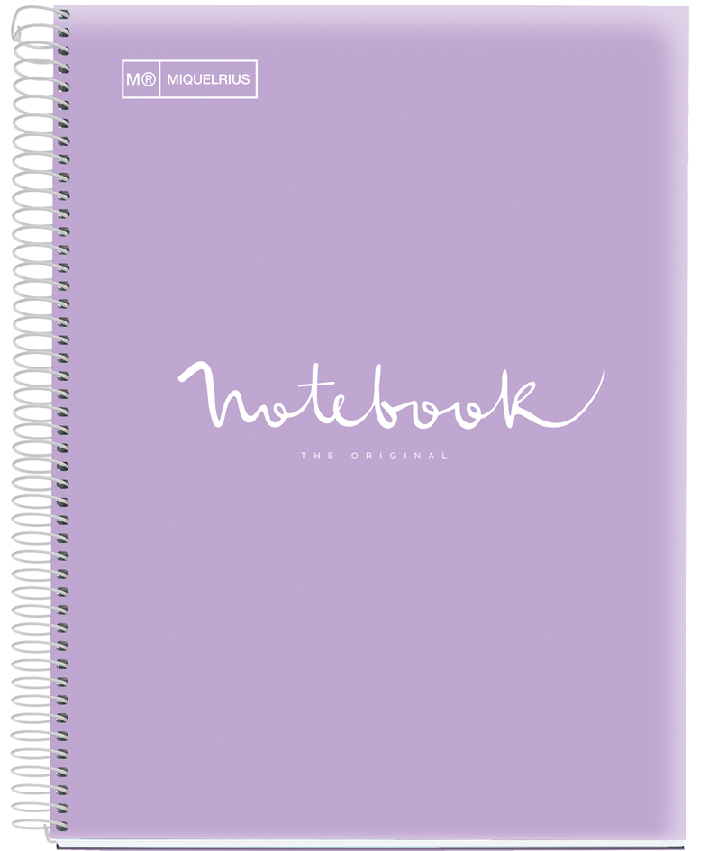 MIQUELRIUS Cahier à spirale 'Notebook EMOTIONS', A4, lavande