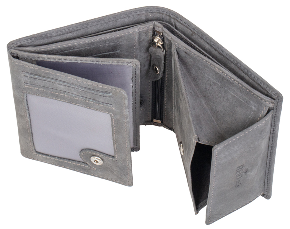 Portefeuille RFID, format portrait, ouvert