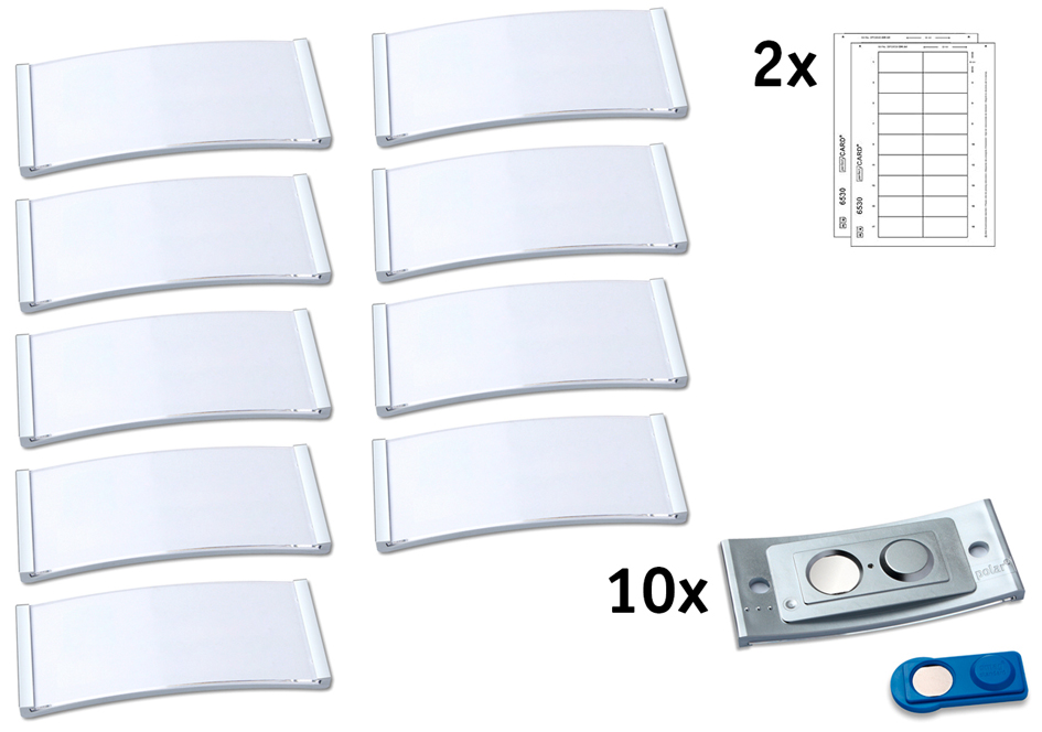 AVERY Zweckform Badge, 70 x 30 mm, set de 10, argent
