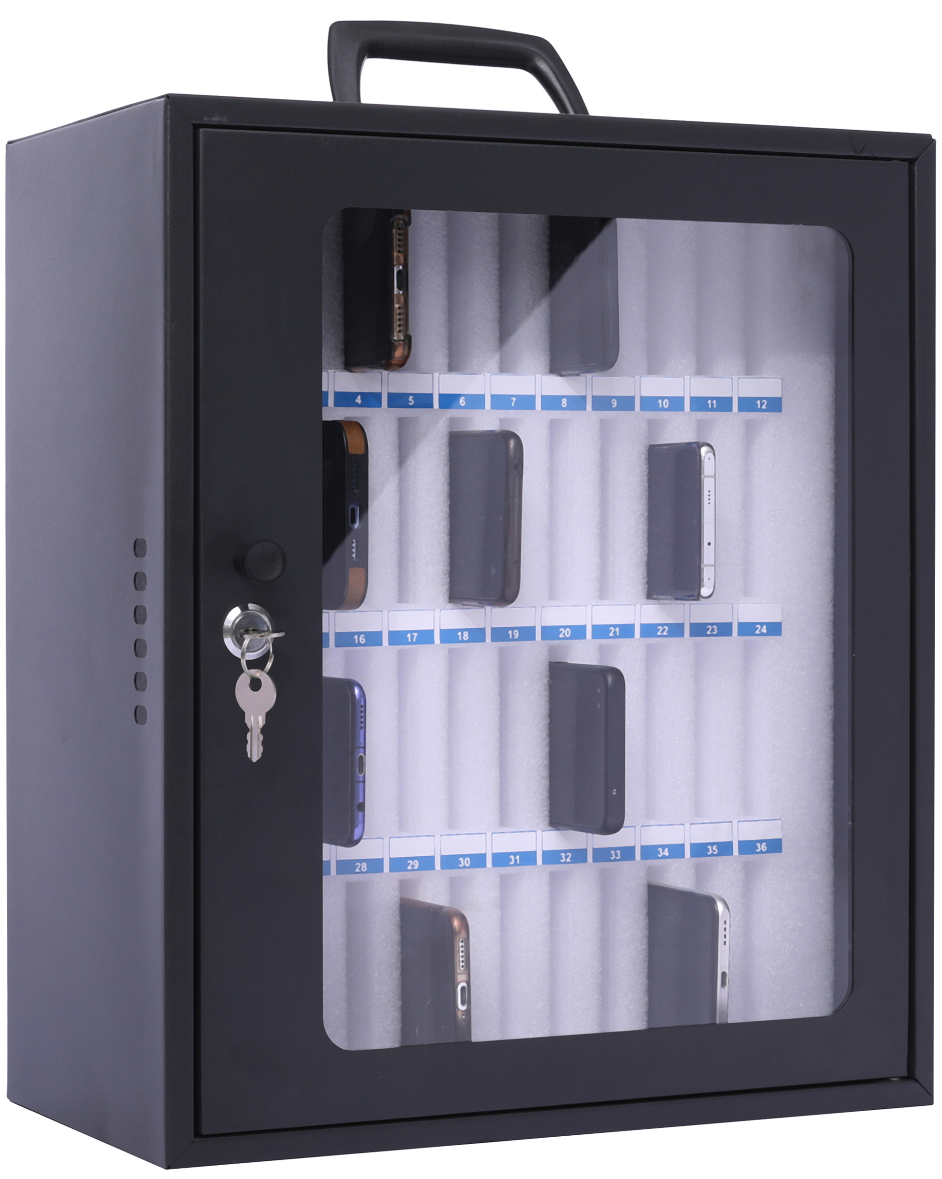 pavo Armoire pour smartphones, pour 48 smartphones, gris