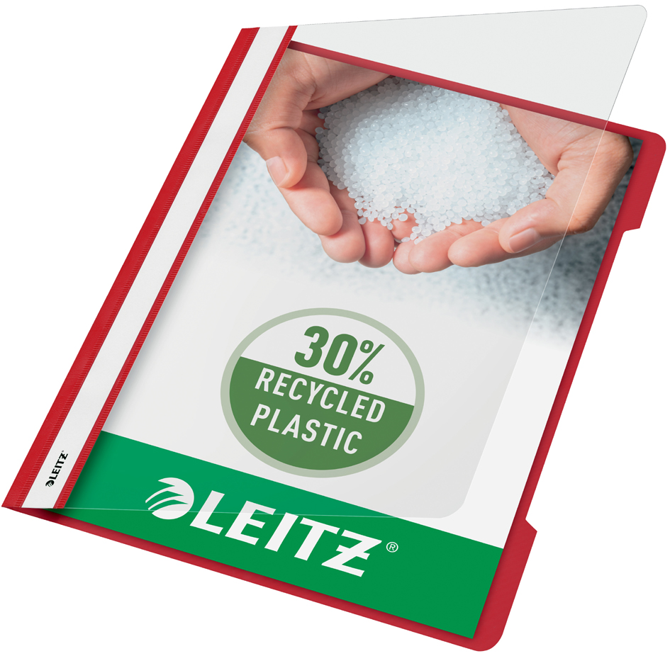 LEITZ chemise à lamelle Standard, format A4, PP, rouge,