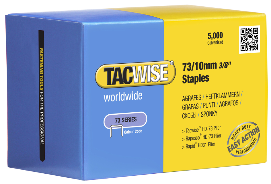 TACWISE Agrafes 73/10 mm, galvanisé, 5.000 pièces