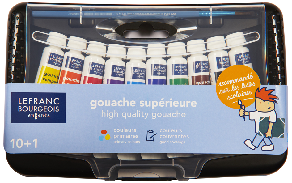 LEFRANC BOURGEOIS Gouache en tube College Box, 10 tubes