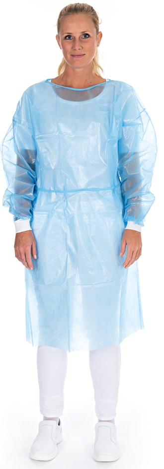 Blouse PP avec bande pour la nuque, en utilisation