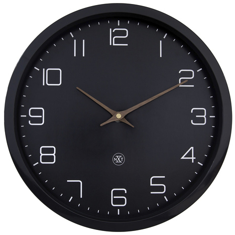 NEXTIME Horloge à quartz NXT ECO, diamètre: 300 mm, noir