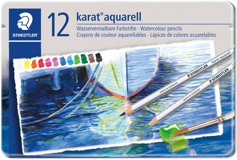 STAEDTLER Crayon aquarellable karat aquarelle, étui de 12