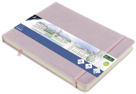 kangaro Cahier de croquis, couverture PU rigide, A5, lilas