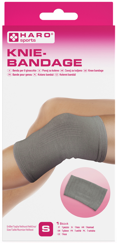 HARO Bandage sportif 'Genou', taille: S, gris