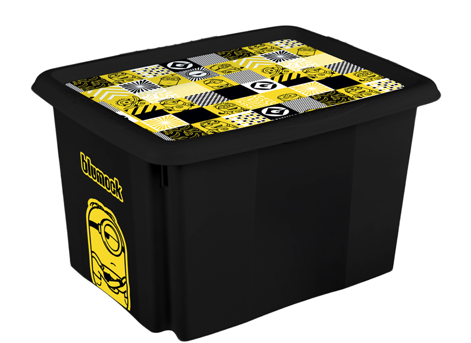 Boîte de rangement "karolina minions mosaic", 30 litres, noir