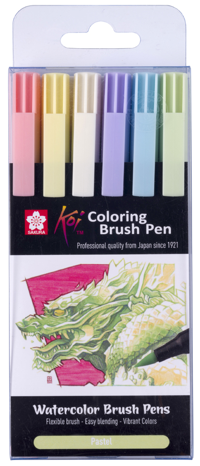 SAKURA Feutre pinceau Koi Colouring Brush Pen 'Pastel'