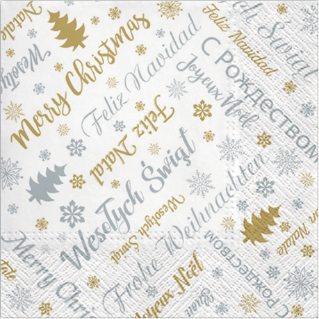 Serviettes à motifs, Noël