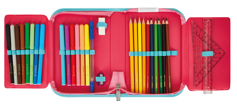 Etui scolaire "Ballet Love", ouvert