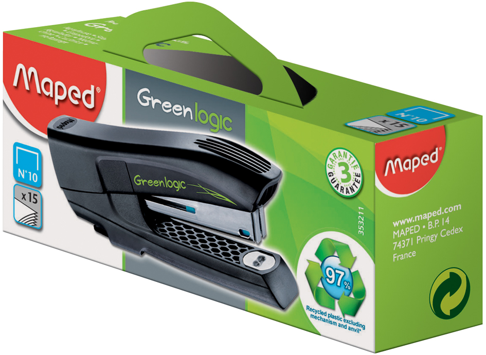 Agrafeuse Pocket No. 10 Greenlogic, en carton