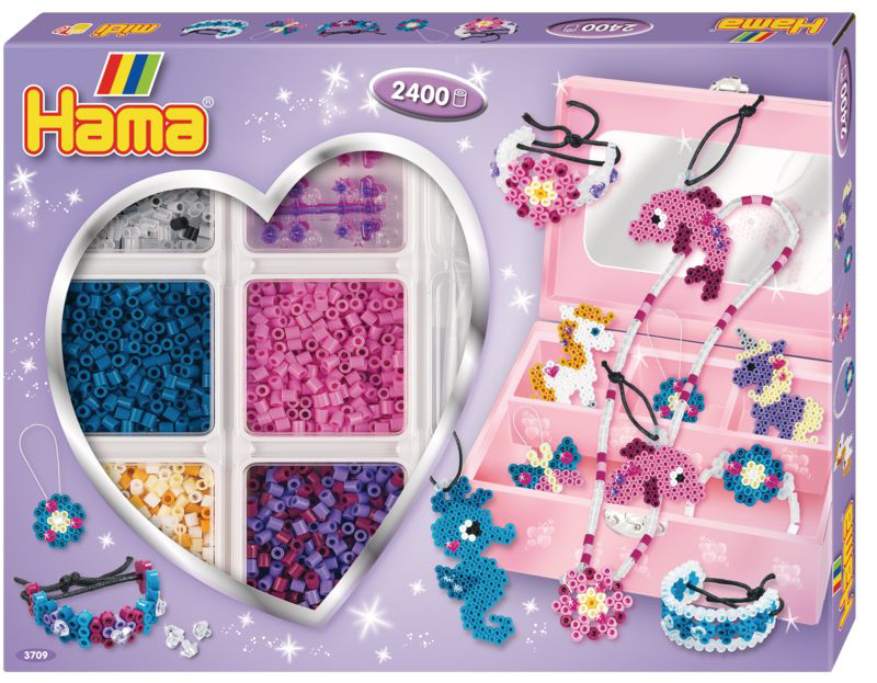hama Perles à repasser midi 'Boîte créative', coffret cadeau