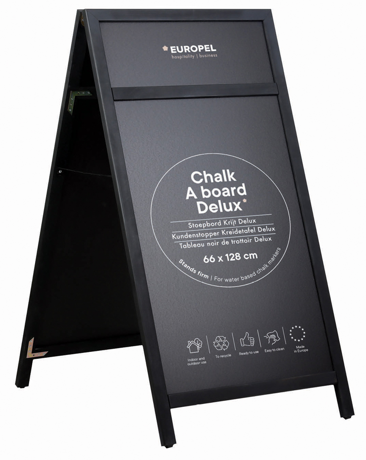 EUROPEL Panneau trottoir DELUXE, 660 x 1.280 mm, noir