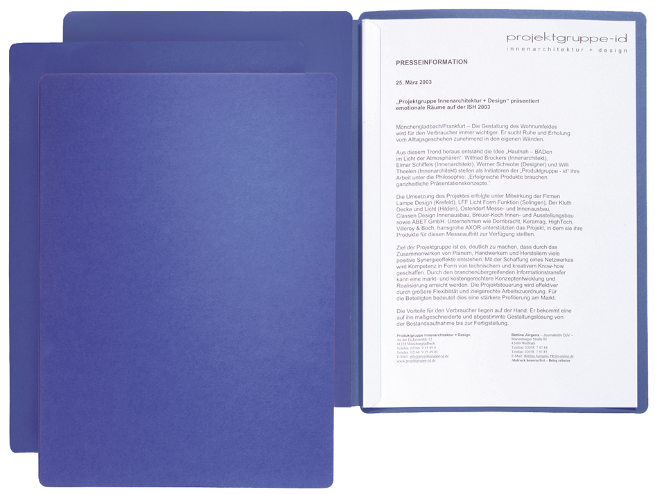 PAGNA chemise de présentation / candidature 'Star', A4, bleu