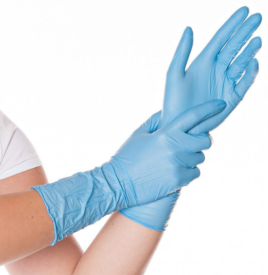 Visuel de référence : gant nitrile "EXTRA LONG", bleu