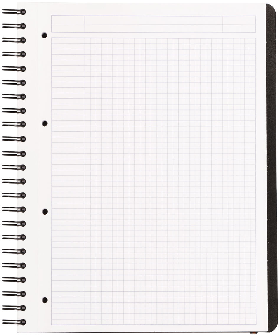 RHODIA Cahier à spirale 'Pro Book', A4+, quadrillé, noir