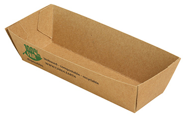 PAPSTAR Barquette pour snack 'pure', 120 x 70 x 35 mm
