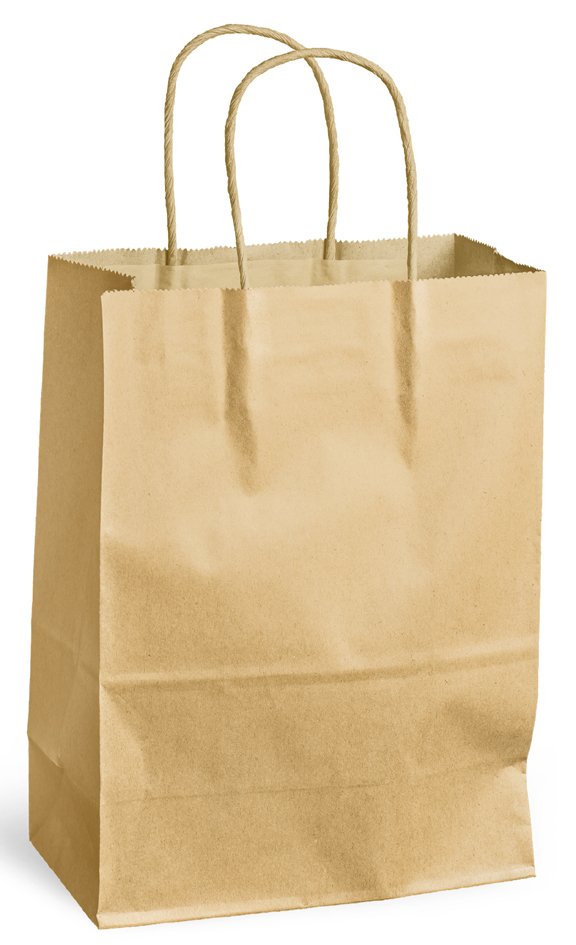 MAILmedia Sac en papier avec cordelette, 15,7 litres, marron