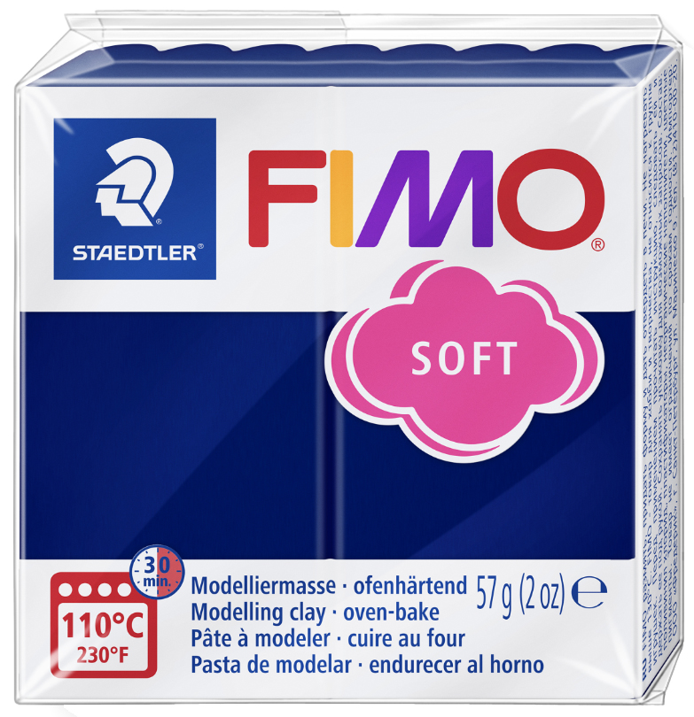FIMO Pâte à modeler SOFT, à cuire, 57 g, bleu windsor