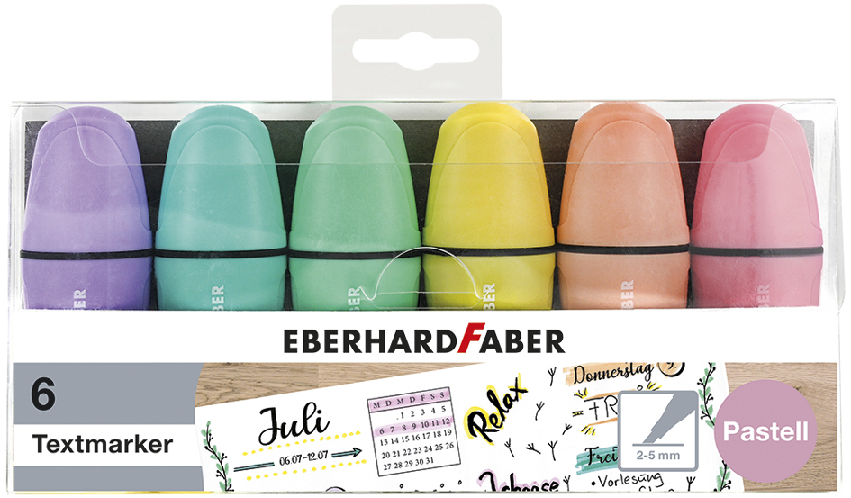 EBERHARD FABER Surligneur Mini Pastel, étui de 6