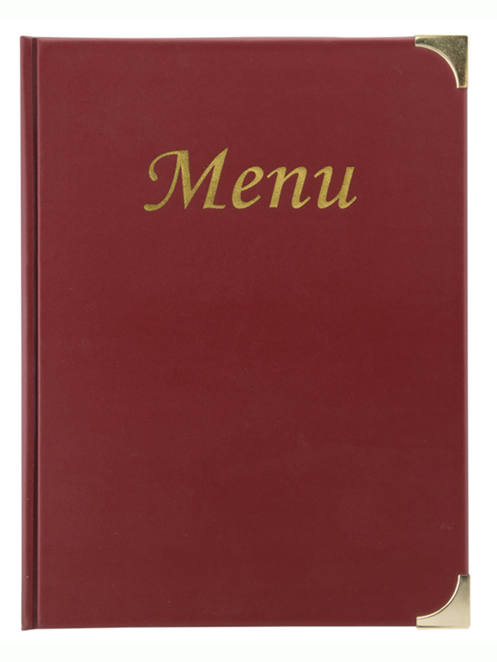 Securit Protège-menus BASIC, A4, bordeaux