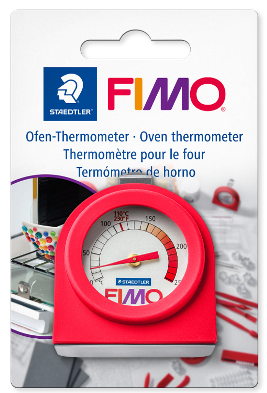 FIMO Thermomètre pour le four, plage de mesure: 0-300 degrés Thermomètre: 0 - 300 Grad Celsius rouge