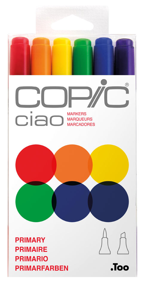 COPIC Marqueur ciao, kit de 6 'Primary'