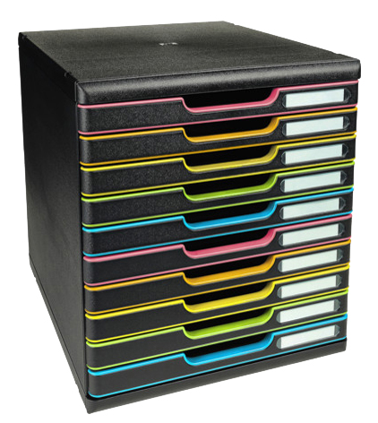 EXACOMPTA Module de classement MODULO A4, 10 tiroirs