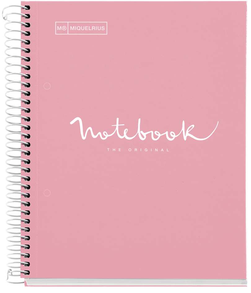 MIQUELRIUS Cahier à spirale 'Notebook EMOTIONS', A5, rose