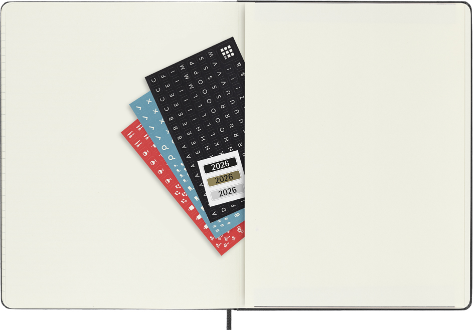 Visuel de référence : vue intérieure : stickers dans la pochette intérieure