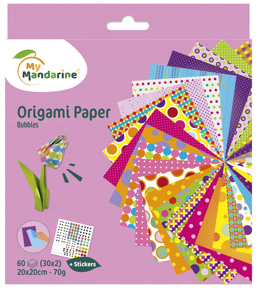 My Mandarine Feuilles à plier Origami Paper 'Bubbles'