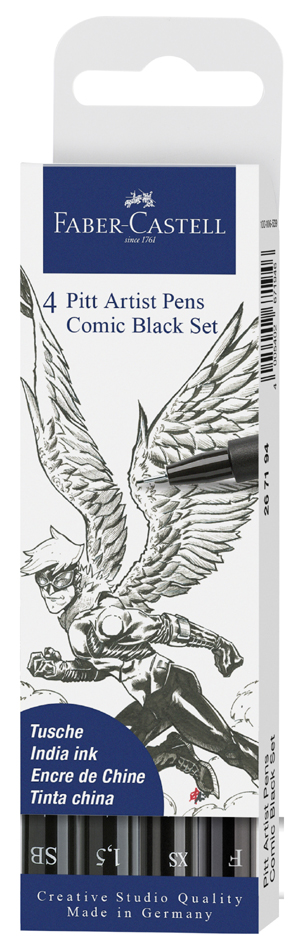 FABER-CASTELL Feutre PITT artist pen, kit Comic
