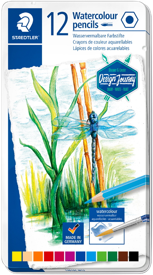 STAEDTLER Crayon de couleur Design Journey, étui métal de 12