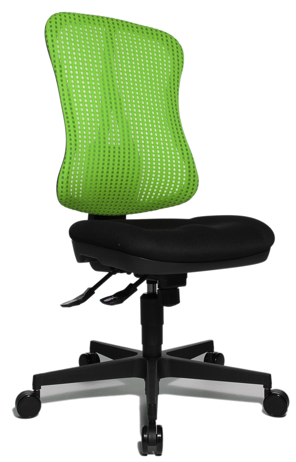 Fauteuil tournant de bureau "Head Point SY", noir / vert pomme