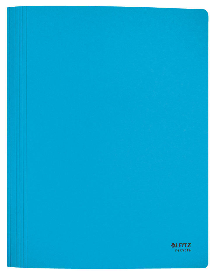 LEITZ Chemise à lamelle Recycle, A4, carton, bleu