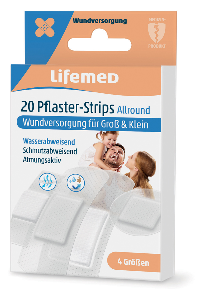Lifemed Pansements 'Allround', pack de 100, mi-transparent