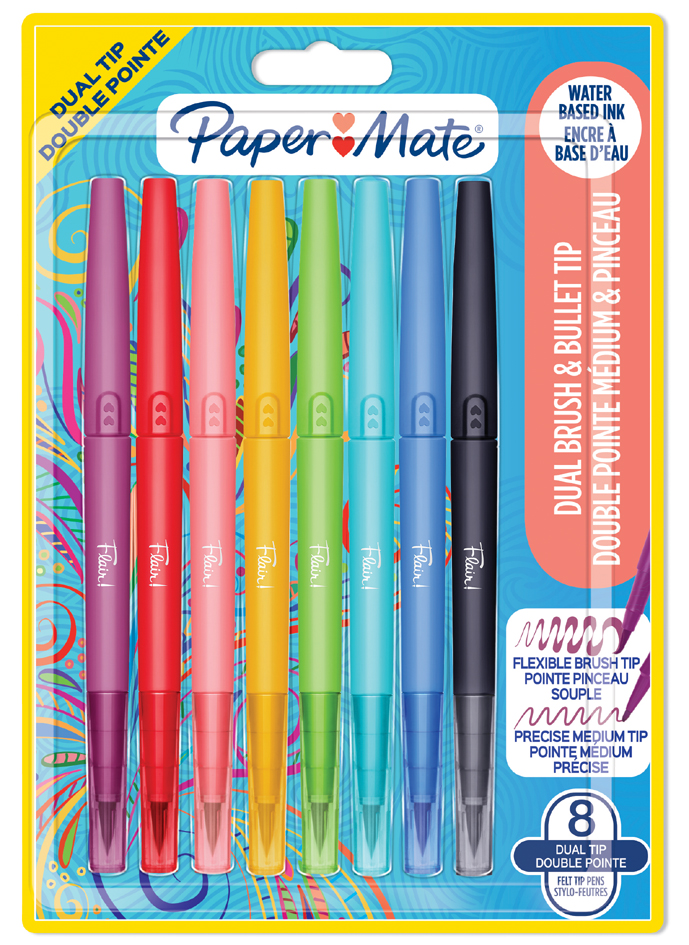 Paper:Mate Feutre double pointe Flair Dual Brush, en blister